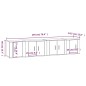 vidaXL Set de muebles para TV 4 pzas madera contrachapada gris Sonoma