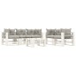 vidaXL Set muebles de palets de jardín 6 pzas madera cojines taupe