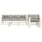 vidaXL Set muebles de palets de jardín 6 pzas madera cojines taupe