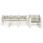 vidaXL Set muebles de palets para jardín 6 pzas madera cojines beige vidaXL Set muebles de palets para jardín 6 pzas madera cojines beige