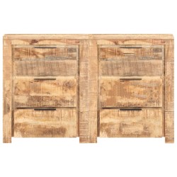 vidaXL Cajonera de madera maciza de mango 118x33x75 cm