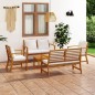 vidaXL Muebles de jardín 5 pzas cojines madera maciza de acacia vidaXL Muebles de jardín 5 pzas cojines madera maciza de acacia