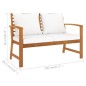 vidaXL Muebles de jardín 5 pzas cojines madera maciza de acacia vidaXL Muebles de jardín 5 pzas cojines madera maciza de acacia