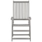 vidaXL Juego de comedor para jardín 5 pzas madera maciza acacia gris vidaXL Juego de comedor para jardín 5 pzas madera maciza acacia gris