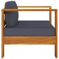 vidaXL Muebles de jardín 7 pzas con cojines gris oscuro madera acacia