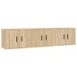 vidaXL Muebles para TV de pared 3 uds roble Sonoma 57x34,5x40 cm vidaXL Muebles para TV de pared 3 uds roble Sonoma 57x34,5x40 cm