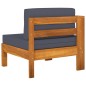 vidaXL Muebles de jardín 10 pzas con cojines madera acacia gris oscuro vidaXL Muebles de jardín 10 pzas con cojines madera acacia gris oscuro