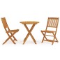 vidaXL Comedor de jardín plegable 3 piezas madera maciza de acacia vidaXL Comedor de jardín plegable 3 piezas madera maciza de acacia