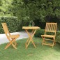 vidaXL Comedor de jardín plegable 3 piezas madera maciza de acacia vidaXL Comedor de jardín plegable 3 piezas madera maciza de acacia
