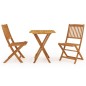 vidaXL Comedor de jardín plegable 3 piezas madera maciza de acacia vidaXL Comedor de jardín plegable 3 piezas madera maciza de acacia