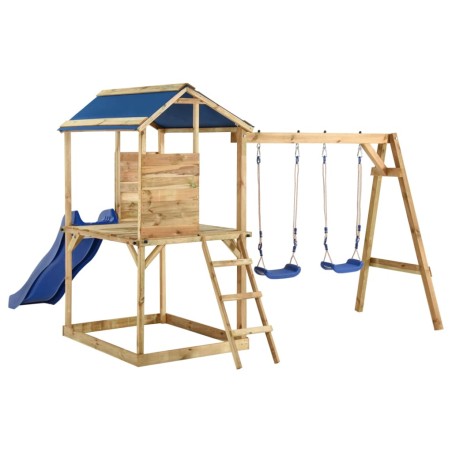 vidaXL Parque infantil de exterior madera de pino impregnada