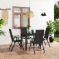 vidaXL Juego de comedor para jardín 5 piezas negro vidaXL Juego de comedor para jardín 5 piezas negro