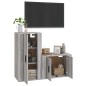 vidaXL Set de muebles para TV 2 pzas madera contrachapada gris Sonoma vidaXL Set de muebles para TV 2 pzas madera contrachapada gris Sonoma