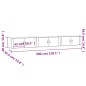 vidaXL Muebles para TV de pared 3 uds roble ahumado 100x34,5x40 cm