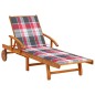 vidaXL Tumbona de jardín con cojín madera maciza de acacia vidaXL Tumbona de jardín con cojín madera maciza de acacia