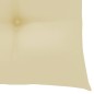 vidaXL Sillas Batavia 2 uds teca maciza con cojines blanco crema vidaXL Sillas Batavia 2 uds teca maciza con cojines blanco crema