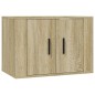 vidaXL Set de muebles para TV 3 pzas madera contrachapada roble sonoma