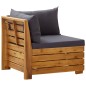 vidaXL Muebles de jardín 8 pzas y cojines madera de acacia gris oscuro vidaXL Muebles de jardín 8 pzas y cojines madera de acacia gris oscuro