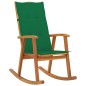 vidaXL Silla mecedora con cojines madera maciza de acacia vidaXL Silla mecedora con cojines madera maciza de acacia