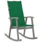 vidaXL Silla mecedora con cojines madera maciza de acacia gris vidaXL Silla mecedora con cojines madera maciza de acacia gris