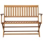 vidaXL Banco de jardín con cojín madera maciza de acacia 120 cm vidaXL Banco de jardín con cojín madera maciza de acacia 120 cm