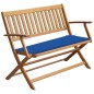 vidaXL Banco de jardín con cojín madera maciza de acacia 120 cm vidaXL Banco de jardín con cojín madera maciza de acacia 120 cm