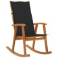 vidaXL Silla mecedora con cojines madera maciza de acacia vidaXL Silla mecedora con cojines madera maciza de acacia