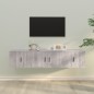 vidaXL Set de muebles para TV 3 pzas madera contrachapada gris Sonoma vidaXL Set de muebles para TV 3 pzas madera contrachapada gris Sonoma