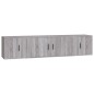 vidaXL Set de muebles para TV 3 pzas madera contrachapada gris Sonoma vidaXL Set de muebles para TV 3 pzas madera contrachapada gris Sonoma