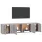 vidaXL Set de muebles para TV 3 pzas madera contrachapada gris Sonoma vidaXL Set de muebles para TV 3 pzas madera contrachapada gris Sonoma