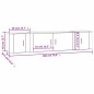 vidaXL Set de muebles para TV 3 pzas madera contrachapada gris Sonoma vidaXL Set de muebles para TV 3 pzas madera contrachapada gris Sonoma