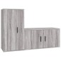 vidaXL Set de muebles para TV 2 pzas madera contrachapada gris Sonoma