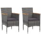 vidaXL Juego de comedor de jardín de 5 piezas gris