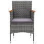 vidaXL Juego de comedor de jardín de 5 piezas gris