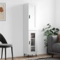 vidaXL Aparador alto madera contrachapada blanco brillo 34,5x34x180 cm vidaXL Aparador alto madera contrachapada blanco brillo 34,5x34x180 cm