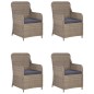 vidaXL Juego de comedor para jardín 5 piezas marrón vidaXL Juego de comedor para jardín 5 piezas marrón