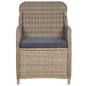 vidaXL Juego de comedor para jardín 5 piezas marrón vidaXL Juego de comedor para jardín 5 piezas marrón