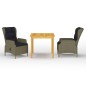vidaXL Juego de comedor para jardín de 3 piezas marrón vidaXL Juego de comedor para jardín de 3 piezas marrón