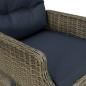 vidaXL Juego de comedor para jardín de 3 piezas marrón vidaXL Juego de comedor para jardín de 3 piezas marrón