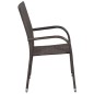 vidaXL Juego de comedor para jardín 7 piezas marrón vidaXL Juego de comedor para jardín 7 piezas marrón