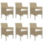 vidaXL Juego de comedor de jardín de 7 piezas beige vidaXL Juego de comedor de jardín de 7 piezas beige