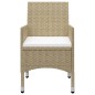 vidaXL Juego de comedor de jardín de 7 piezas beige vidaXL Juego de comedor de jardín de 7 piezas beige