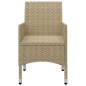 vidaXL Juego de comedor de jardín de 7 piezas beige vidaXL Juego de comedor de jardín de 7 piezas beige