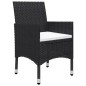 vidaXL Juego de comedor de jardín de 5 piezas negro vidaXL Juego de comedor de jardín de 5 piezas negro