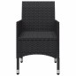 vidaXL Juego de comedor de jardín de 5 piezas negro vidaXL Juego de comedor de jardín de 5 piezas negro