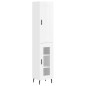 vidaXL Aparador alto madera contrachapada blanco brillo 34,5x34x180 cm vidaXL Aparador alto madera contrachapada blanco brillo 34,5x34x180 cm