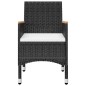 vidaXL Juego de comedor de jardín de 7 piezas negro vidaXL Juego de comedor de jardín de 7 piezas negro