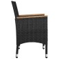vidaXL Juego de comedor de jardín de 7 piezas negro vidaXL Juego de comedor de jardín de 7 piezas negro