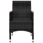 vidaXL Juego de comedor de jardín de 7 piezas negro vidaXL Juego de comedor de jardín de 7 piezas negro