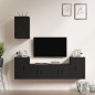 vidaXL Set de muebles para TV 5 piezas madera contrachapada negro